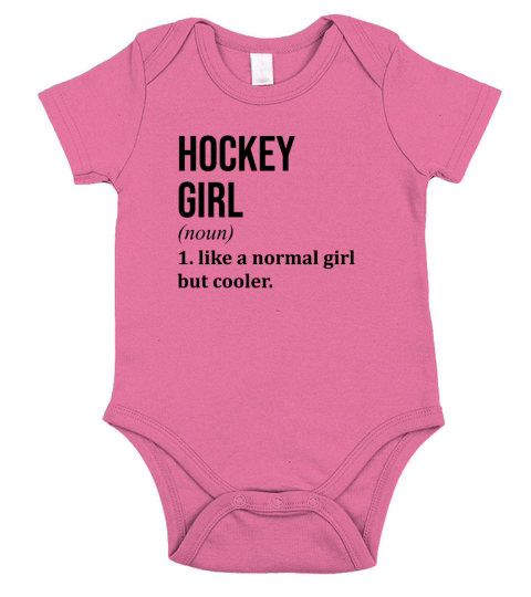 Hockey Girl Funny Quote Short Sleeve Baby One-Piece