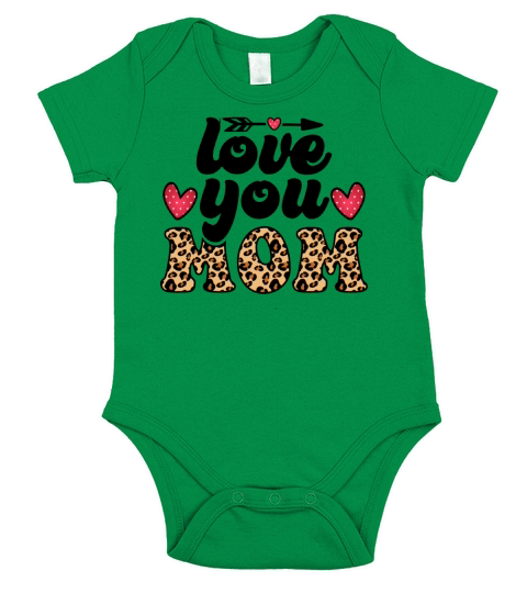 Love You Mom Celebrating Mothers Day Inspiration Short Sleeve Baby One-Piece