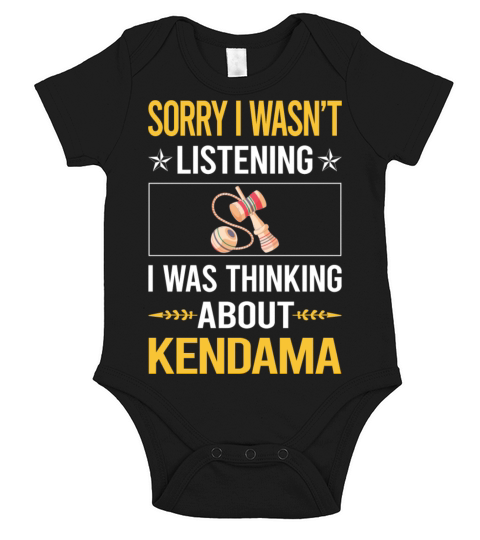 Sorry I Was Not Listening Kendama Short Sleeve Baby One-Piece