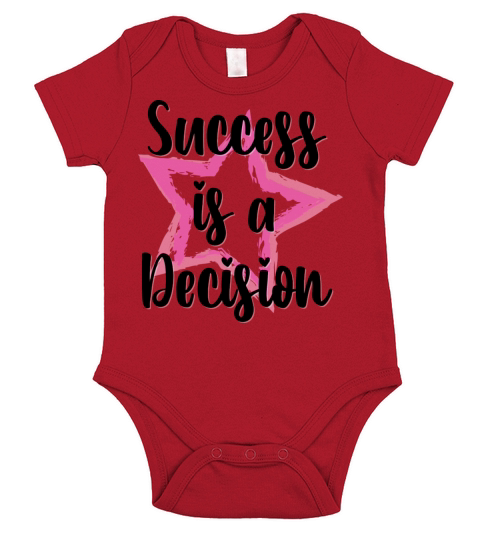 Success Is A Decision Motivational Focused Quote Short Sleeve Baby One-Piece