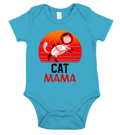Vintage Cat Mom Tee 80s Style Cat Lady Retro Shirt Short Sleeve Baby One-Piece