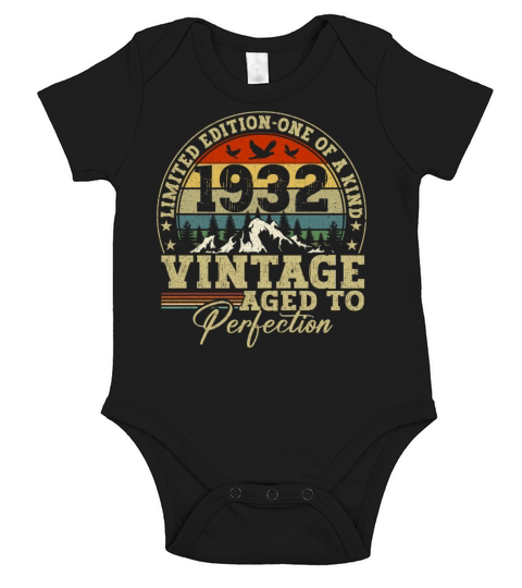 Vintage Limited Edition One Of A Kind 1932 Short Sleeve Baby One-Piece