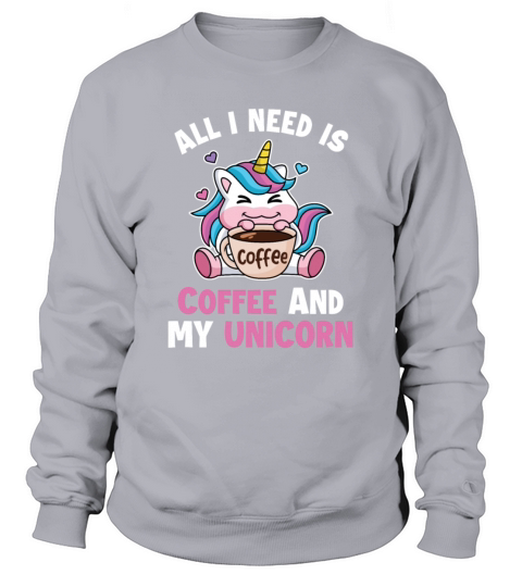 Coffee and my Unicorn Barista Queen Latte Art Sweatshirt Unisex