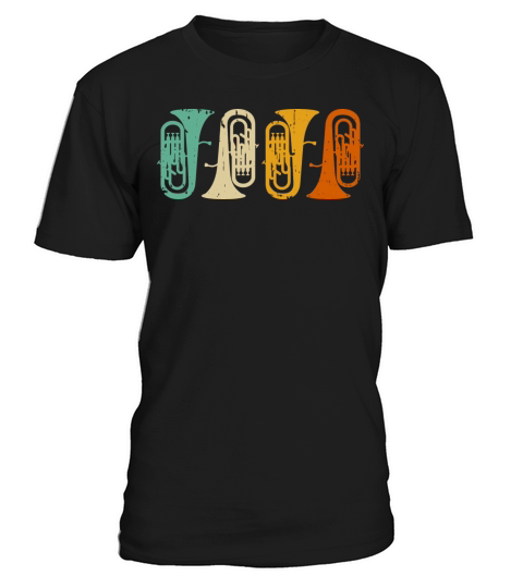 Baritone Euphonium Retro Vintage Tuba Brass T-Shirt Unisex