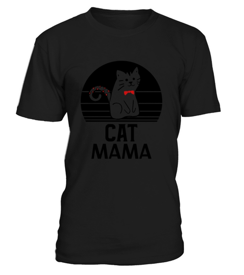 Vintage Eighties Style Distressed Cat Mama Tee T-Shirt Unisex