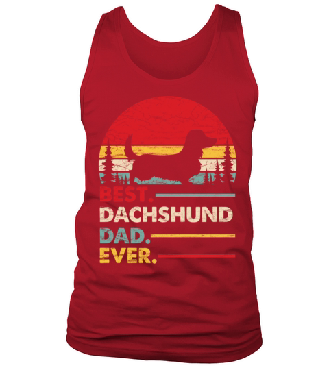 Dachshund Long Haired Best Dad Ever Gift Dog Tank Top Unisex
