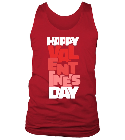 Vintage Happy Valentines Day February 14 Typograp Tank Top Unisex