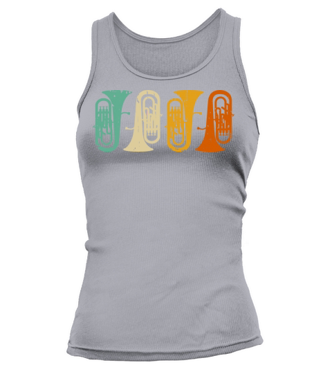 Baritone Euphonium Retro Vintage Tuba Brass Tank top Woman