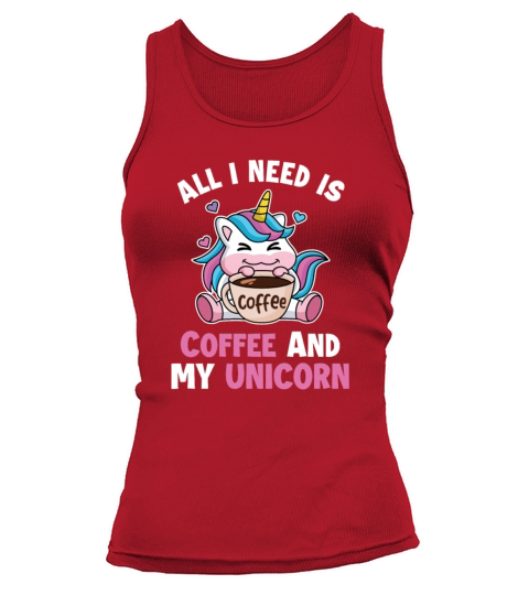 Coffee and my Unicorn Barista Queen Latte Art Tank top Woman
