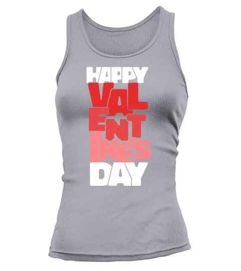 Vintage Happy Valentines Day February 14 Typograp Tank top Woman