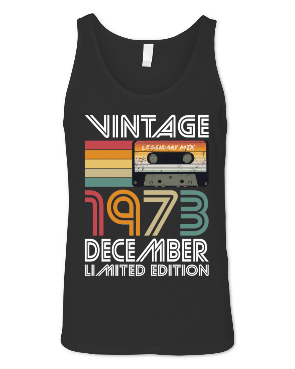 50th birthday december 1973 vintage 1973 Unisex Jersey Tank