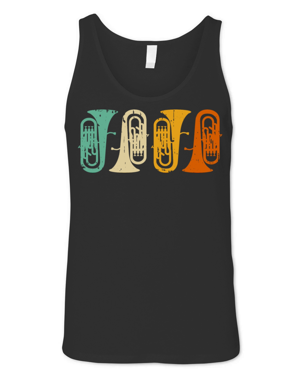 Baritone Euphonium Retro Vintage Tuba Brass Unisex Jersey Tank
