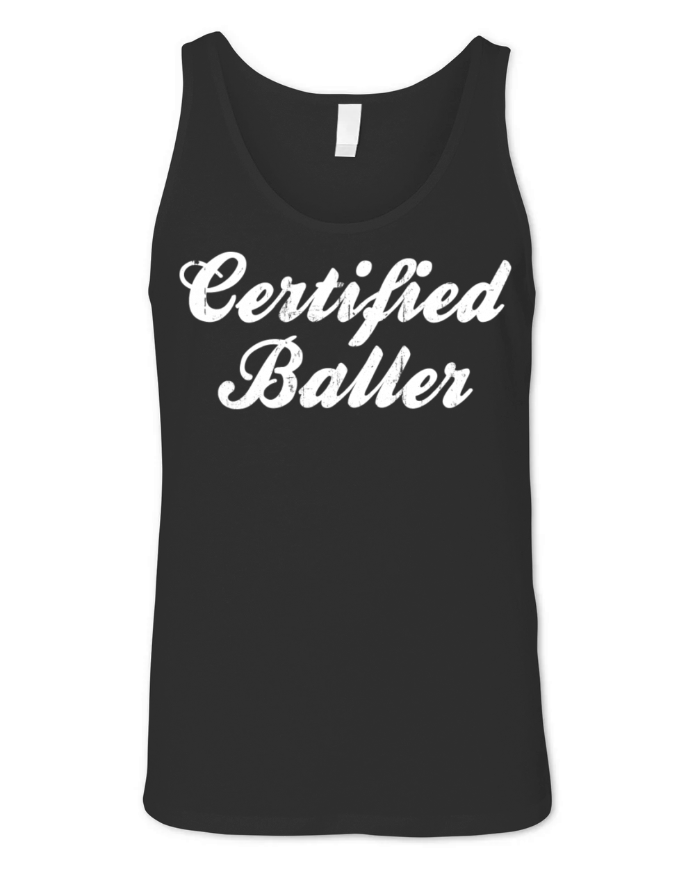 Certified Baller Vintage Basketball Design Unisex Jersey Tank