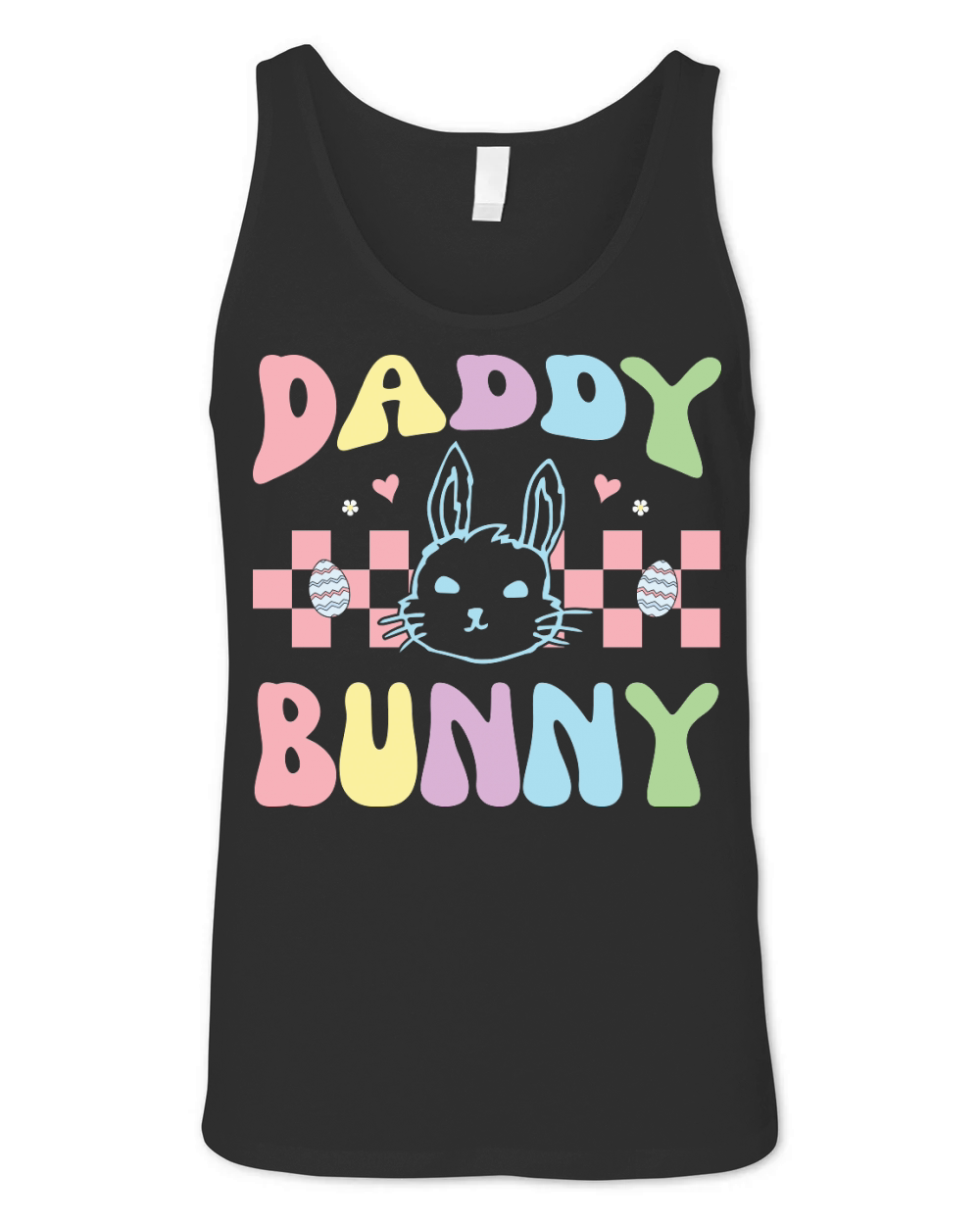 Daddy Bunny Retro Easter Unisex Jersey Tank
