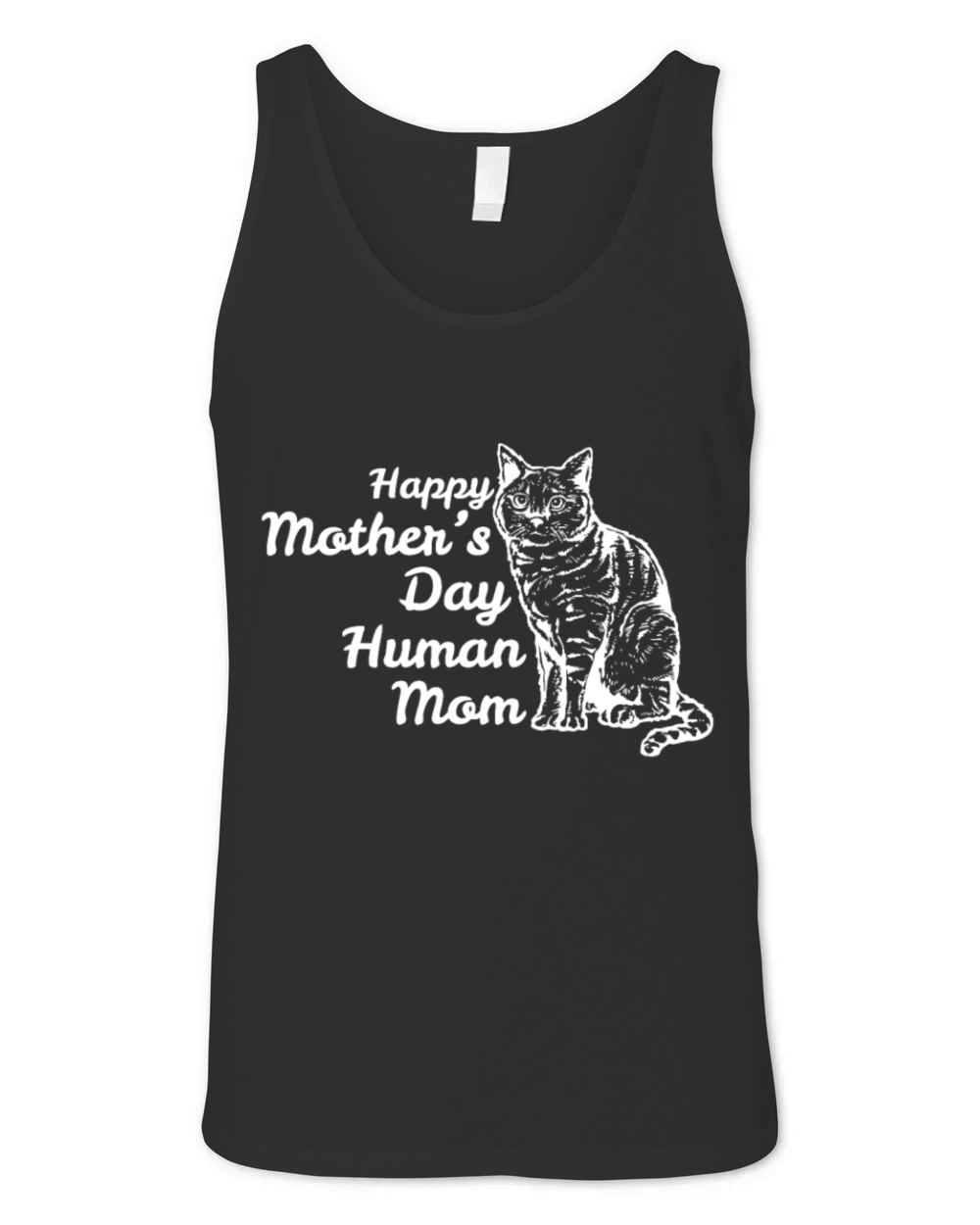 Happy Mothers Day Human Mom Vintage Catfunny fami Unisex Jersey Tank