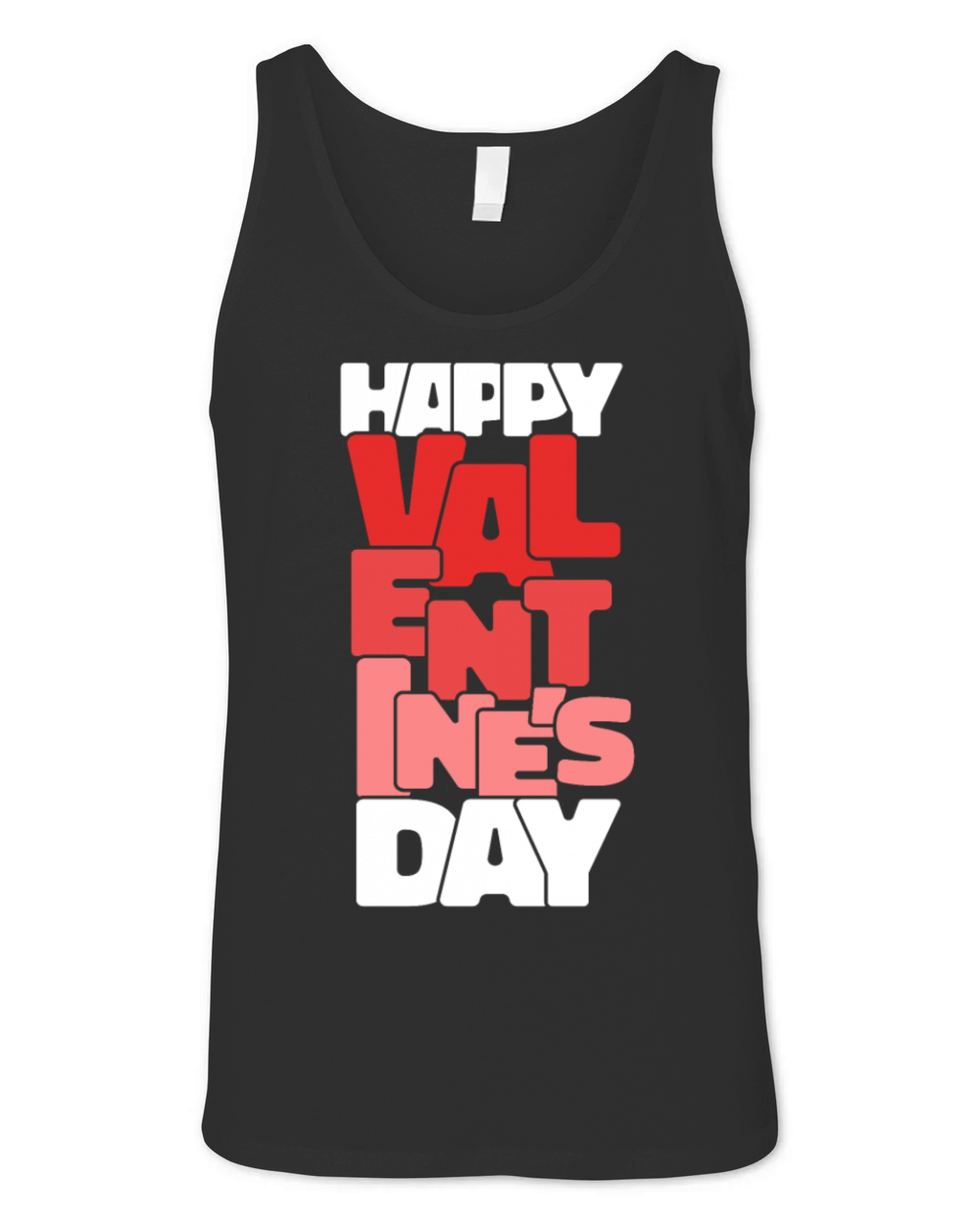 Vintage Happy Valentines Day February 14 Typograp Unisex Jersey Tank