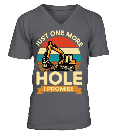 Excavator Construction Worker Operator Vintage One V-Neck T-shirt