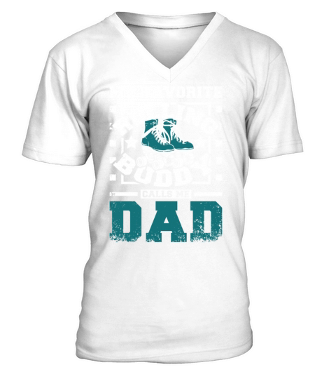 My favorite inline skater calls me dad V-Neck T-shirt
