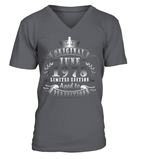Original June 1978 born vintage birthday V-Neck T-shirt