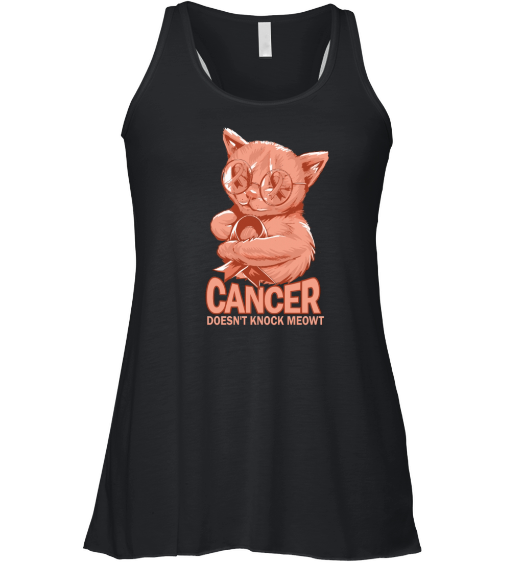 Cancer Doesnt Knock Uterine Cancer Women's Flowy Tank Top