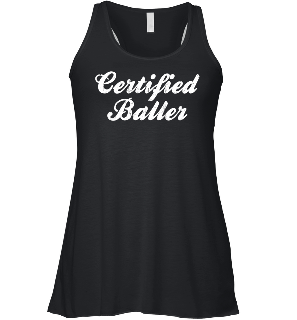 Certified Baller Vintage Basketball Design Women's Flowy Tank Top