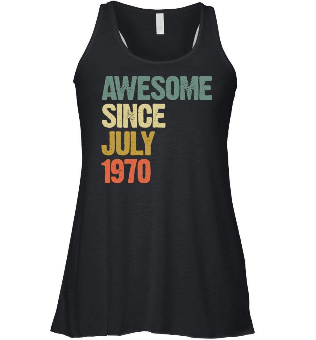 Distressed Vintage Awesome Since July 1970 Women's Flowy Tank Top