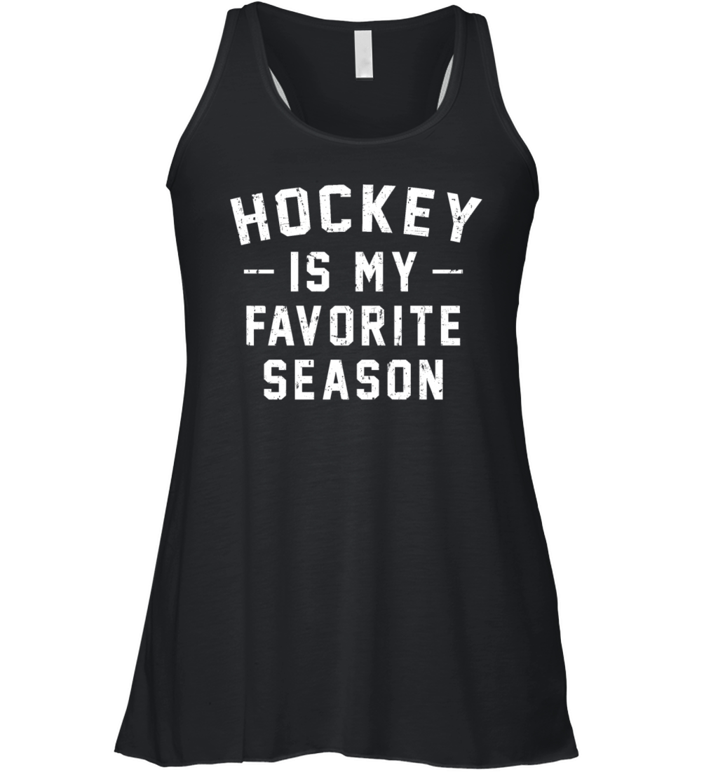 Hockey Is My Favorite Season Vintage Distressed Women's Flowy Tank Top