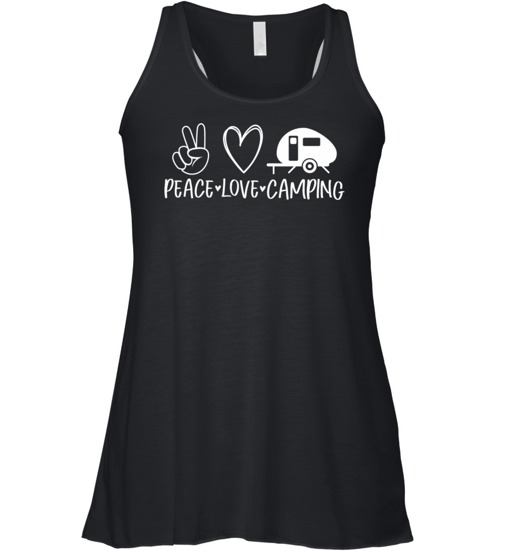 Peace Love Camping Design Women's Flowy Tank Top