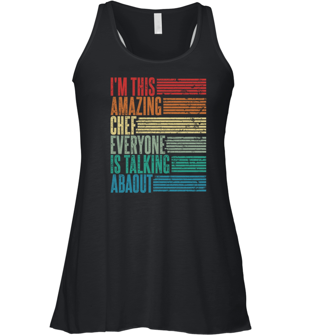 Vintage Chef Profession Gift Retro Women's Flowy Tank Top