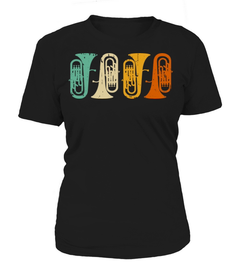 Baritone Euphonium Retro Vintage Tuba Brass Women's T-Shirt