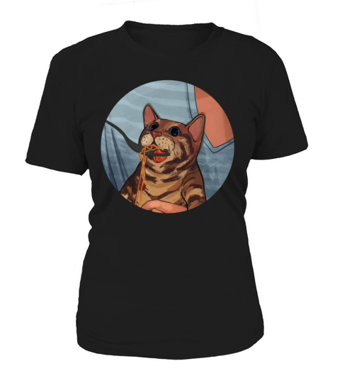 cat eating spaghetti meme Women's T-Shirt