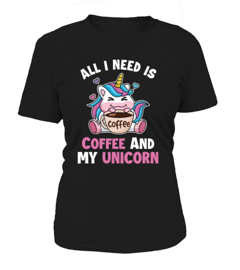Coffee and my Unicorn Barista Queen Latte Art Women's T-Shirt