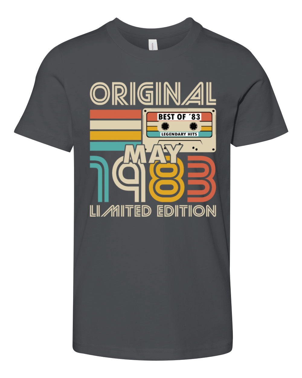 40th birthday may 1983 original 1983 Youth Unisex Jersey Tee