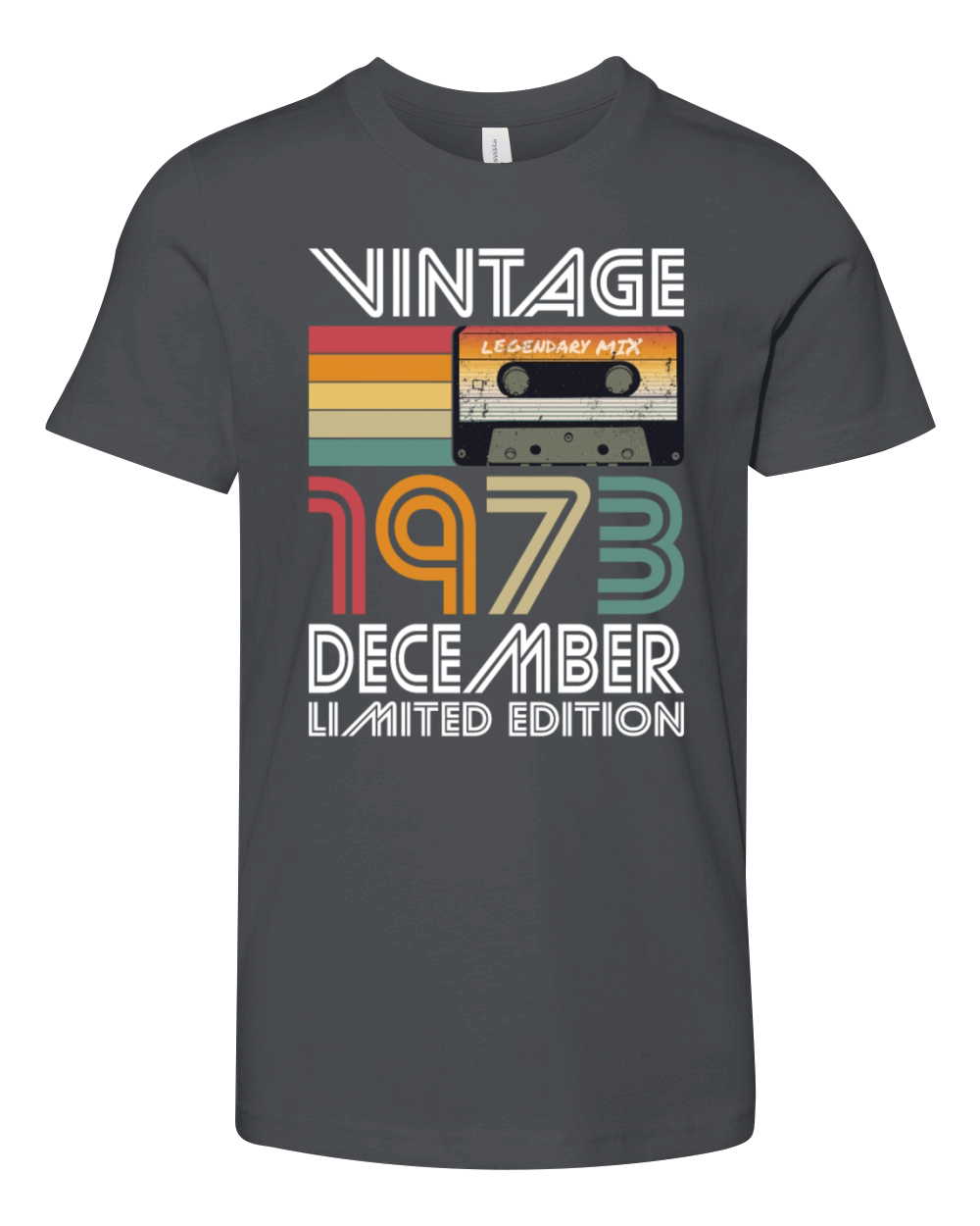 50th birthday december 1973 vintage 1973 Youth Unisex Jersey Tee