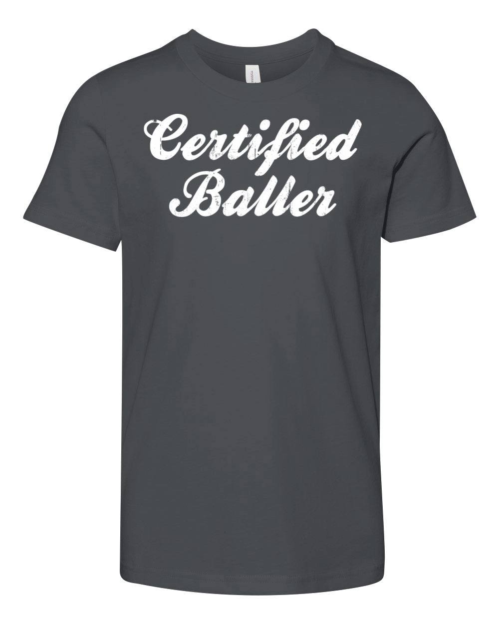Certified Baller Vintage Basketball Design Youth Unisex Jersey Tee