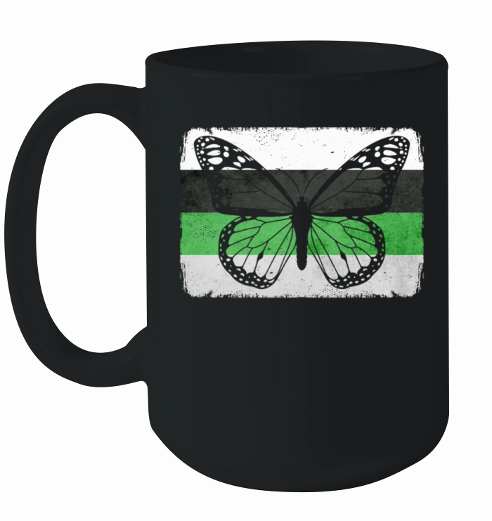 Demiromantic Pride Flag Butterfly Sublte LGBTQ Ceramic Mug