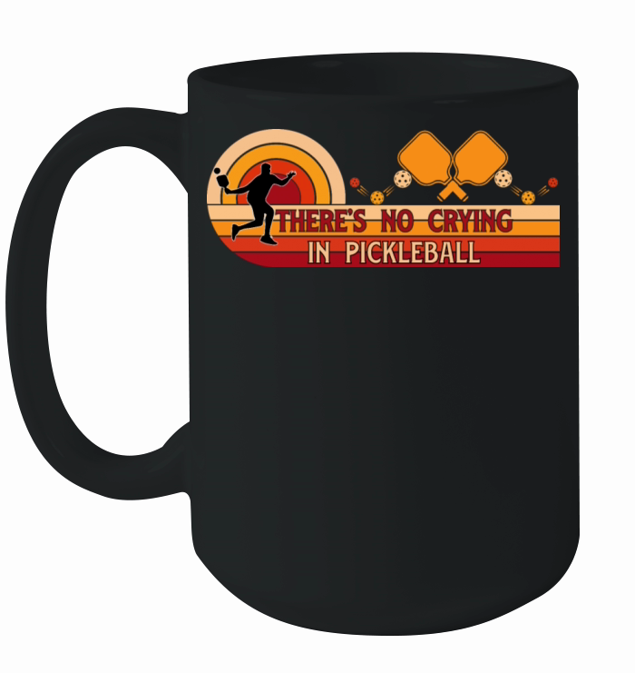 Funny Pickleball Art Vintage Pickleball Paddle Ceramic Mug