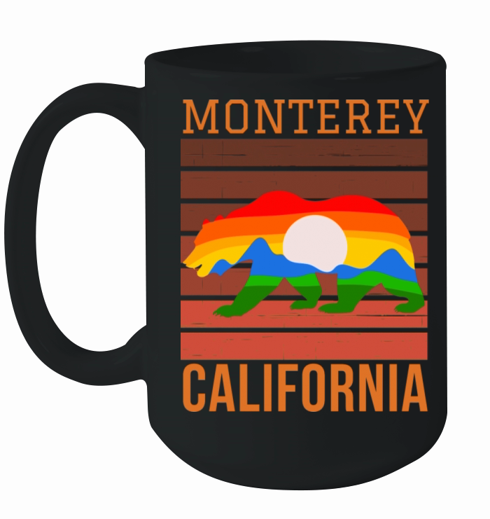 Monterey California Retro Vintage Design Ceramic Mug