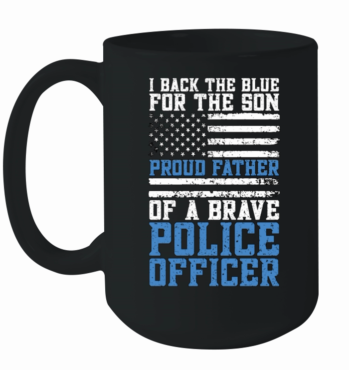 Police Officer I Back The Blue For Law Enforcement Ceramic Mug