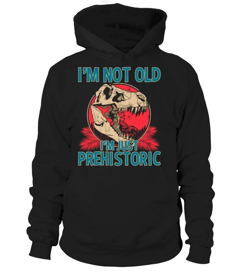 Funny Pensioner Saying Not Old Prehistoric Dino Hoodie Unisex