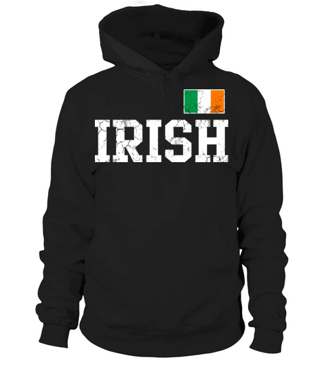 Irish Flag Ireland St Patricks Day Vintage Hoodie Unisex