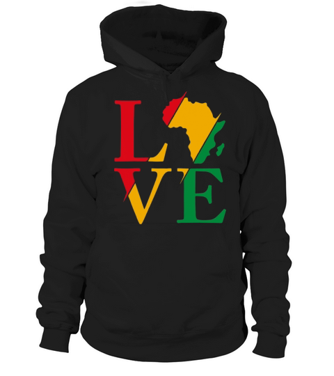 LOVE Black African American Pride Juneteenth Hoodie Unisex