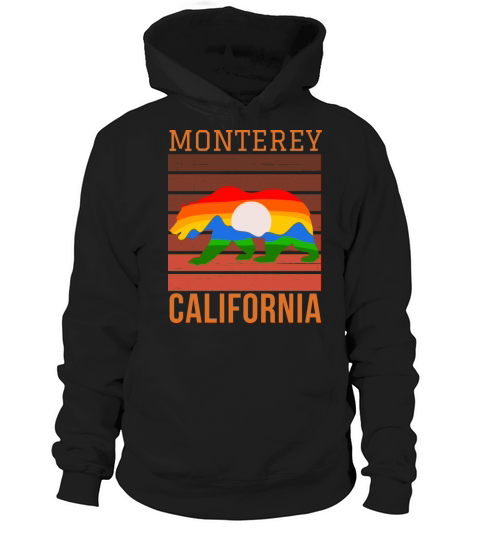 Monterey California Retro Vintage Design Hoodie Unisex