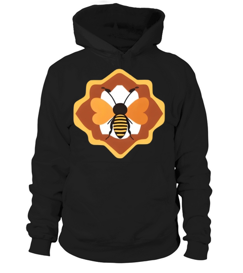 Vintage Retro Bee Design Hoodie Unisex