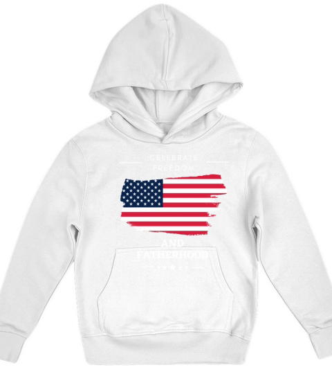 Celebrate Freedom and Fatherhood with flag America Kids Hoodie