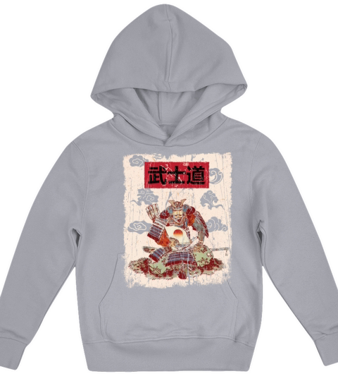 Japanese Samurai Vintage Aesthetic Kids Hoodie