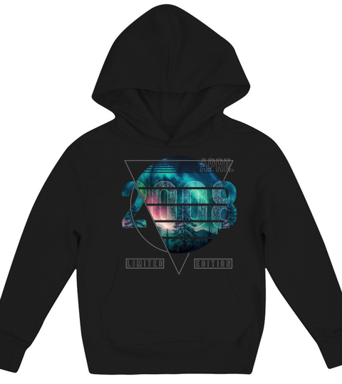 Limited Edition 2008 April Birthday Polar Lights Kids Hoodie