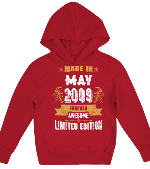 May 2009 Vintage Birthday Present Kids Hoodie