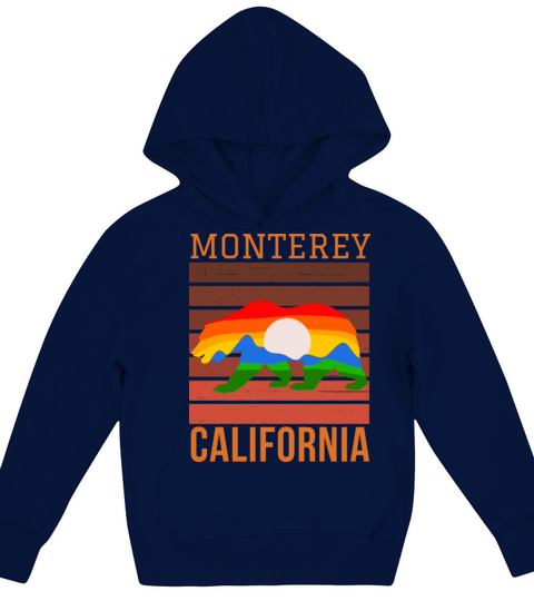 Monterey California Retro Vintage Design Kids Hoodie