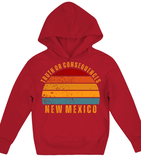 Truth Or Consequences New Mexico Vintage Retro Kids Hoodie